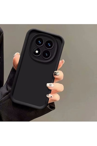 Xiaomi Redmi Note 14 Pro 5g / Poco X7 5g Kılıf Kamera Korumalı Kalın Kenarlı Viera Silikon Case Siyah