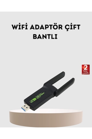 Mey İthalat Ultratekno Dual Band Wifi Adaptör 1200 Mbps, Usb 3.0, Çift Antenli, Geniş Kapsama Alanı Ve Yükse