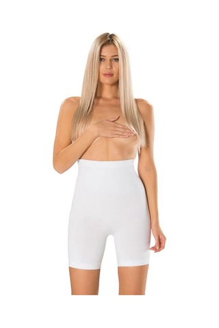 1 Beden Incelten Lazer Kesim Yüksek Bel Toparlayıcı Paçalı Korse Beyaz