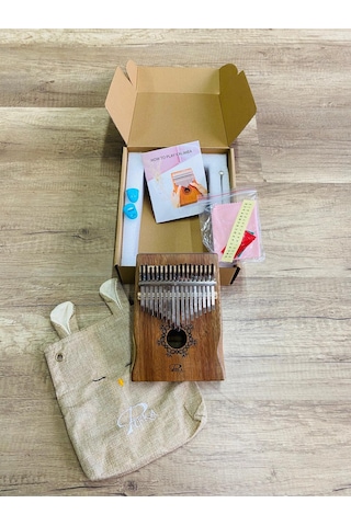 Puka Pk-2 Koa Ağacı 17 Tuş Kalimba Seti