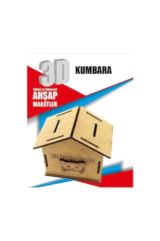 Ahşap Kumbara Maketi - 3 Boyutlu
