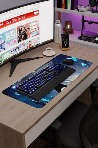 Hollow Knight Kaymaz Dikişli Kauçuk Oyuncu Mousepad V1 - 70x30 Xl Gaming Mouse Pad Fare Altlığı