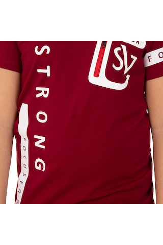 Toontoy Kids Toontoy Erkek Çocuk T-shirt Strong Baskılı Bordo