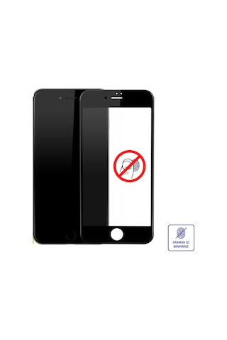 Bufalo Apple Uyumlu iPhone 7 / 8 Ekran Koruyucu Seramik Mat Nano 9D Tam Kaplama Siyah