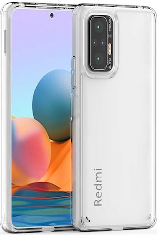 Xiaomi Redmi Note 10 Pro Kılıf Coss Şeffaf Sert Silikon Kılıf Renksiz