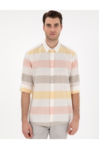 Pierre Cardin Erkek Haki Gömlek Desenli 50303448-vr027 Haki