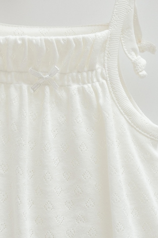 Kız Bebek 2'li Jile Ekru Askılı Şortlu-1294 Ekru