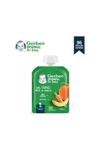 Gerber Organik Muzlu ve Havuçlu Balkabağı Püresi 90 G