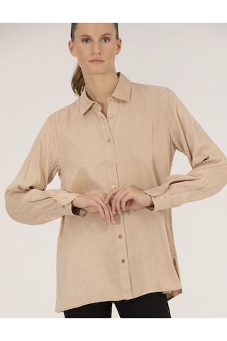 Pierre Cardin Kadın Bej Desenli Gömlek 50254167-vr011 Bej