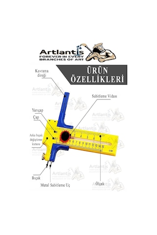 Daire Keser Maket Bıçağı Ayarlanabilir 11 Parça 1 Paket Yüksek Kaliteli Pvc Hassas Daire Kesici Kesme Pusula 15cm