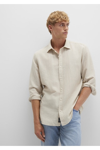 Mavi - Çizgili Bej Gömlek 0211704-90925 Bej