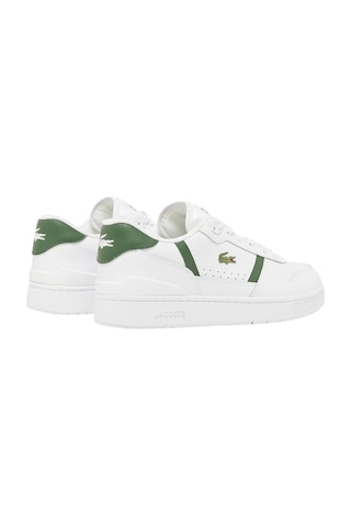 Lacoste T-clip 224 2 Sma Leather Mens Sneaker Hakiki Deri Günlük Spor Ayakkabı Beyaz Yeşil Beyaz - Yeşil