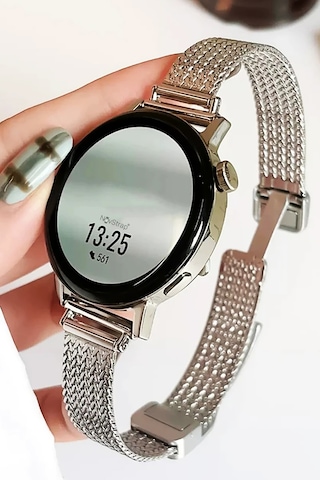 Novstrap Samsung Galaxy Watch 7 Fe 6 5 4 40-42-43-44-45-46-47 Mm İle Uyumlu Kordon 20mm Luxury Slim Metal Hasır