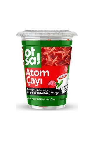 Otsa Atom Bitkisel Küp Çay Bardak 170 G.