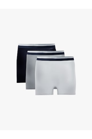 Koton Şerit Detaylı Pamuklu 3'lü Boxer Seti Lacivert 6slm90041mk