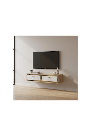 Tda1205bt Yuka Duvara Montaj Tv Stand Beyaz-traverten 120cm