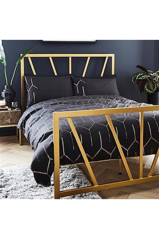 Etro Çift Kişilik Metal Karyola Antrasit