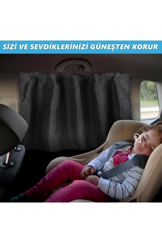 Glanz Araç İçi Perde Araba Gizlilik Perdesi Oto Güneşlik Perde Seti