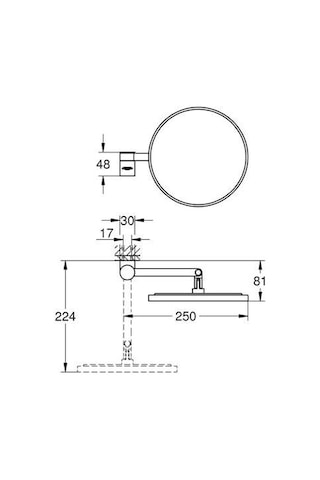 Grohe Selection Makyaj Aynası - 41077AL0 Gri