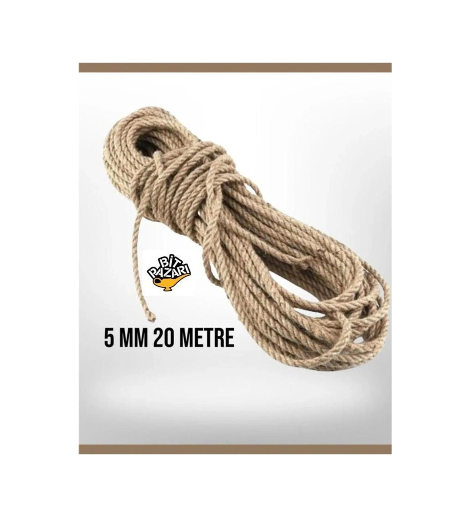 5 Mm 20 Metre Jüt Halat Ip - Hasır Ip - Kendir Ip -