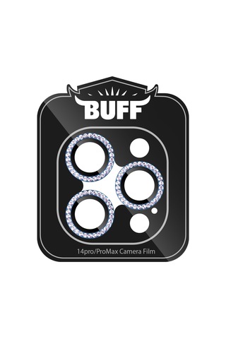 Buff Iphone Uyumlu 14 Pro / 14 Pro Max Uyumlu Diamond Lens Koruyucu Açık Mavi