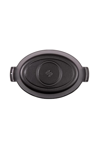 Sürel 23 17 Cm Oval Düz Tabak Sahan Mat Siyah Düz