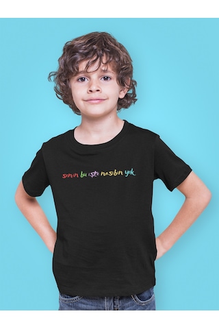Bumeta Senin Bu İşte Nasibin Yok Çocuk Tişört T-shirt Siyah