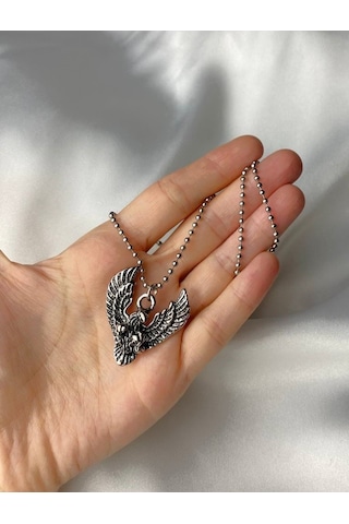 Gotik Kartal Pençe Gümüş Kaplama Erkek Kadın Kolye Çok REnkli