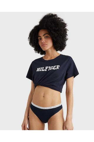 White/Desert Sky/Primary Red Kadın Tommy Hilfiger Thong Print 3’L