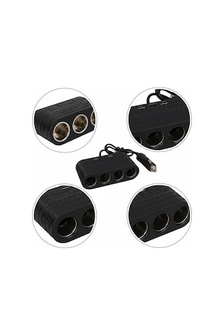 Hnrlıshp Araç Çakmak Çoklayıcı 4 Çıkışlı 2 Usb Ve Type C Girişli Çok Fonksiyonlu Şarj Ünitesi