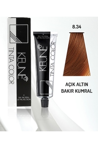 Keune Tinta Color Saç Boyası 60ml No - 8.34 Açık Kumral Dore Bakır
