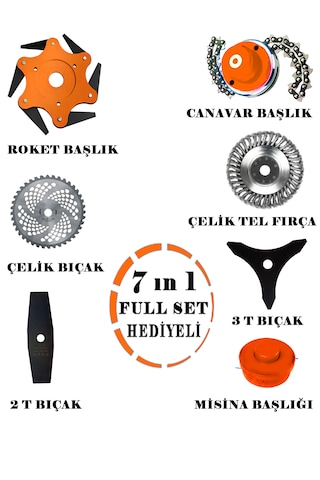 Eisenn EST-901 Sırt Tipi 7in1 Benzinli Tırpan Çim Biçme Makinesi