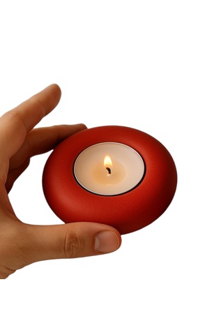 Sarı Kırmızı Mumluk Seti El Yapımı Dekoratif Tealight Mumluk Sarı Kırmızı