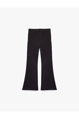 Koton Beli Lastikli Basic İspanyol Paça Pantolon Siyah 6wkg40112ak Siyah