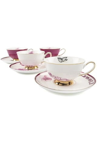 Mik Moor Pinky 4lü Çay Fincanı Seti Renkli