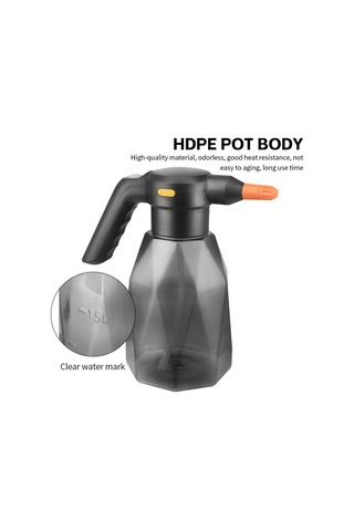 Maiyame 2l Siyah Şeffaf Elektrikli Spreyci, Li-poly Pil, Bahçe Bitkileri Sulama, Ev Temizliği, Hava Nemlendirme, Otomatik Sprey Fonksiyonu