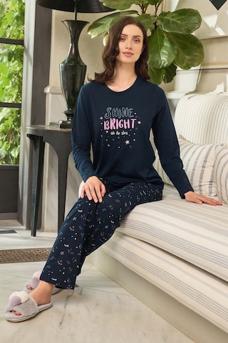 Kadın Aydoğan Pijama Takımı 240617 Lacivert Lacivert