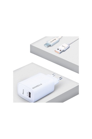 Ac18 Eco Bundle 18w Hızlı Şarj Cihazı + Usb-a To Type-c Kablo , Qc 3.0 Destekli
