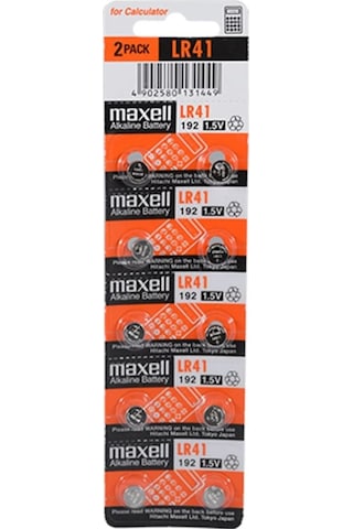 Maxell LR41 AG3 192 1.5V Alkalin Düğme Pil 10'lu