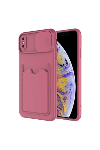Apple Uyumlu iPhone Xs 5.8 Kılıf Zore Kartix Kapak Koyu Mor