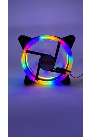 Zauss ZR-101 Rainbow RGB Kasa Fanı 12 CM Renkli Molex Giriş