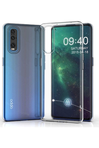 Oppo Reno 3 Pro 5G Kılıf Şeffaf Silikon Hibrit Case Renksiz