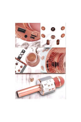 Kablosuz Bluetooth Karaoke Mikrofon Usb Ve Aux Girişli, Yüksek Se