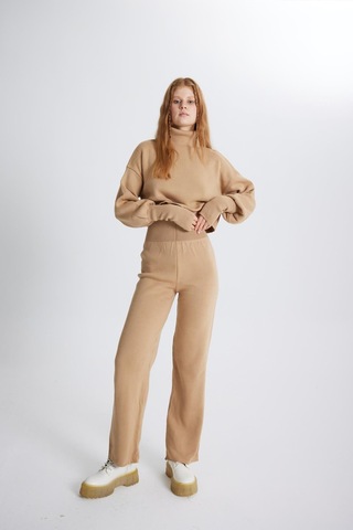 Holly Lolly Alt Üst Triko Thinky Takım Camel