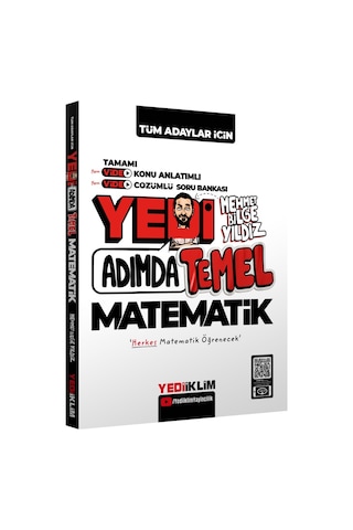 Tüm Adaylar için Yedi Adımda Temel Matematik - Yediiklim Yayınları