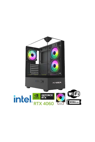 Xaser XSR1102 i5-14400F 32 GB 1 TB M.2 NVMe SSD 8 GB RTX4060 Free Dos Masaüstü Oyuncu Bilgisayarı