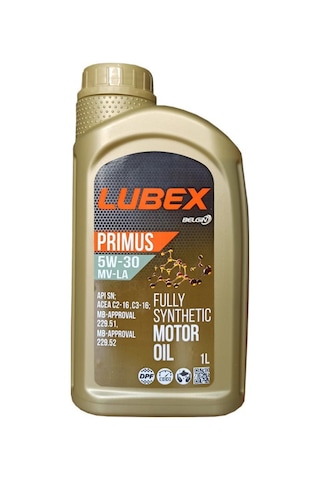Lubex Primus Mv-La 5W-30 Tam Sentetik Motor Yağı 12 x 1 L