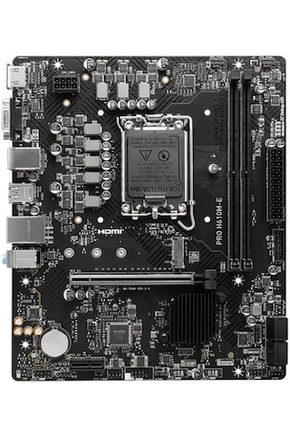 Msı Pro H610m-e Ddr5 5600mhz 1xvga 1xhdmı 1xm.2 Usb 3.2 Matx 1700p 12. / 13. Ve 14. Nesil İşlemci Uyumlu