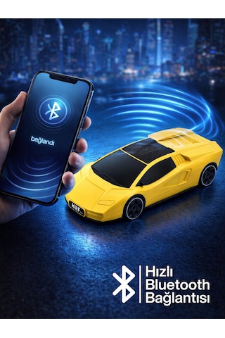 Yeni Nesil Araba Modelli Bluetooth Hoparlör I Usb Girişli I Hafıza Kartlı I Type-c Şarj Girişli