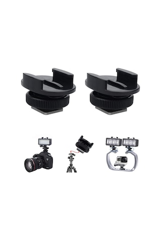 Lexroo Slr Kamera Gopro Kamera Işık Ve Diğer Aksiyon Kameraları İçin Montaj Işık Adaptörü Soğuk Standart